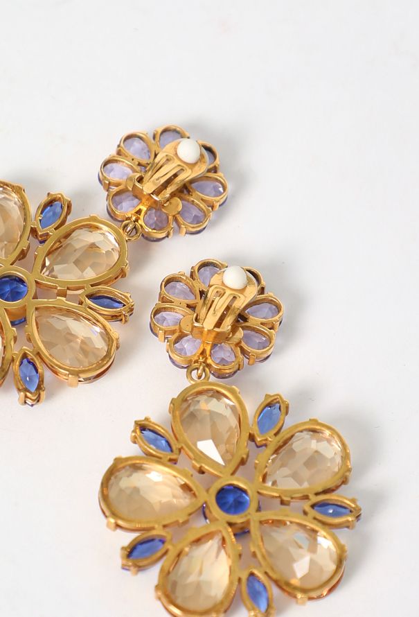 Dolce & Gabbana Crystal Daisy Clip-On Earrings - 4