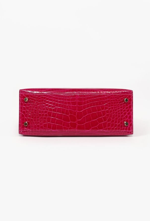 Hermès Exceptional Rose Pourprè Alligator Kelly Sellier 25 - 7