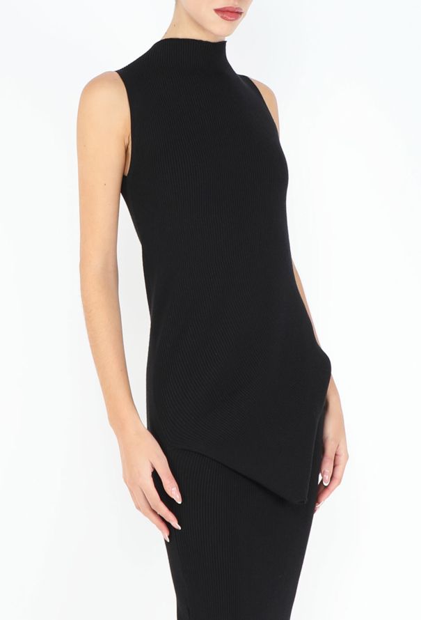 Rick Owens 2024 Asymmetrical Ribbed Dress - 4