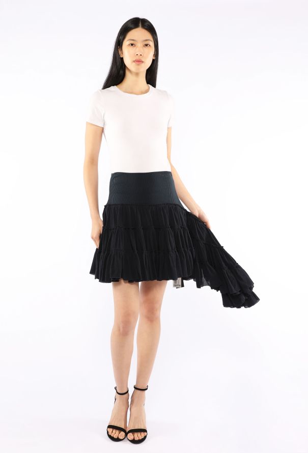 Loewe Silk Ribbed Ruffle Skirt, S/S 2024 - 3
