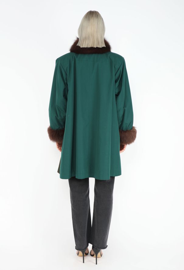 Saint Laurent '80s Tonal Shearling Coat-Lined Fur Coat - 5