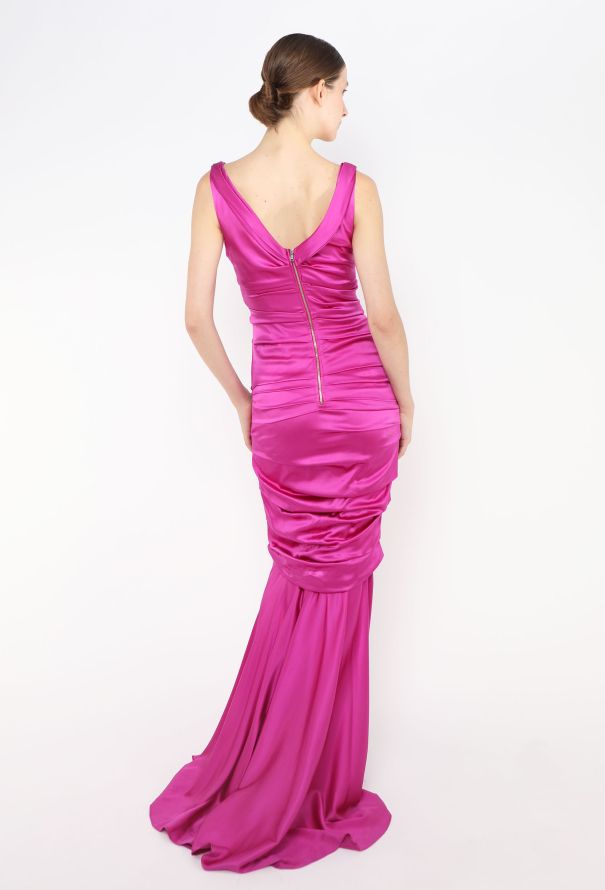 Dolce & Gabbana Late '90s Draped Charmeuse Gown - 3