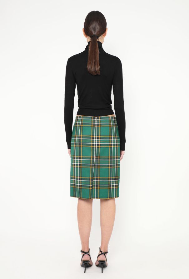 2018ss BALENCIAGA check tight slit skirt - メルカリ