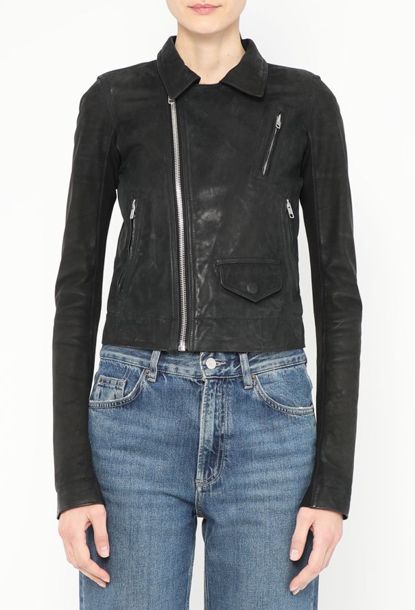 Rick Owens Suede Stooges Biker Jacket - 3
