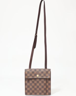 Authenticated Used Louis Vuitton Bag Pimlico Ebene Brown Pochette Mini  Shoulder Square Ladies Damier N45272 