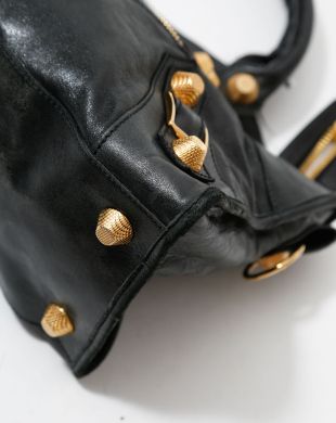 Large Studded Motorcycle Bag, Authentic & Vintage