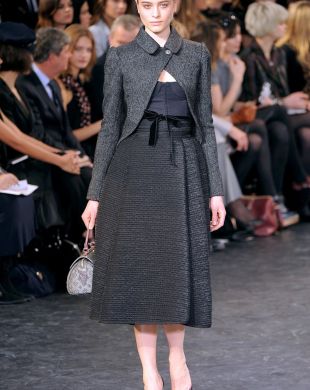 Fall 2010 Louis Vuitton by Marc Jacobs Tweed & Silk Dress w