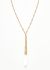 Vintage Fine Jewelry Antique 18k Yellow Gold & Glass Pendant Necklace - 1