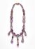 Vintage Fine Jewelry Brass, Amethyst & Rose Quartz Necklace - 1