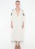 Embroidered Plunging Linen Kaftan - 1 Embroidered Plunging Linen Kaftan - 1