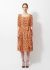                                         '70s Floral Belted Pleated Dress-1