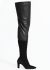 Chanel Thigh-High Leather Suede 'CC' Boots - 1
