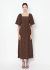 Exquisite Vintage Floral Lace Trim Corduroy Dress - 1