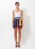                                         2015 Striped Denim Mini Skirt-1