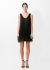 Satin Feather Trim Jacket and Dress Ensemble - 1 Satin Feather Trim Jacket and Dress Ensemble - 1