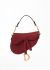Christian Dior Burgundy Mini Saddle Bag - 1
