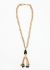 Exquisite Vintage Chainlink Onyx Charm Necklace - 1