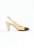 Chanel Bicolor Leather Slingback Heels - 1