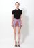 Exquisite Vintage Striped Denim Shorts - 1