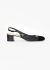 Chanel Velvet Cap-Toe Slingbacks - 1