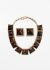 Saint Laurent Vintage Tortoise Pattern Necklace & Earrings - 1