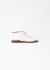                                         Zip Leather Flat Sandals -1