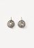 Vintage Fine Jewelry Round Silver & Diamond Earrings - 1 Vintage Fine Jewelry Round Silver & Diamond Earrings - 1