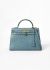 Hermès '90s Bleu Jean Ostrich Kelly Sellier 32 - 1 Hermès '90s Bleu Jean Ostrich Kelly Sellier 32 - 1