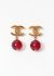 Chanel Glass 'CC' Drop Earrings - 1
