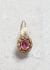                             Antique 18k Gold & Pink Stone Mono Earring - 1
