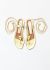 Manolo Blahnik Metallic Lace-Up Sandals - 1 Manolo Blahnik Metallic Lace-Up Sandals - 1