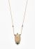 Modern Fine Jewelry 18k Yellow Gold, Fossilised Palm & Emerald Necklace - 1