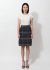 Chanel Checkered Tweed Fringed Skirt - 1