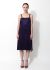 Lanvin Strass Trim Satin Slip Dress - 1