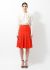                             70s Orange Wool Pleated Skirt - 1