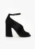 Hermès Sculpted Suede Block Heels - 1 Hermès Sculpted Suede Block Heels - 1