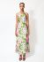 Exquisite Vintage Floral Silk Halter Dress - 1
