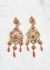 Vintage & Antique 18k Gold & Coral Pendant Earrings - 1