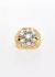 Vintage Fine Jewelry 18k Gold & Diamond Floral Signet Ring - 1