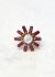 Vintage & Antique 18k Yellow Gold,  Diamond & Rubies Floral Ring - 1