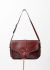                             Burgundy Leather Shoulder Bag - 1