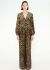 Valentino 2019 Brocade Leopard Chiffon Jumpsuit - 1 Valentino 2019 Brocade Leopard Chiffon Jumpsuit - 1