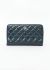 Chanel Teal Patent Long Zipped Wallet - 1