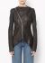 Modern Designers Rick Owens Asymmetrical Leather Jacket - 1