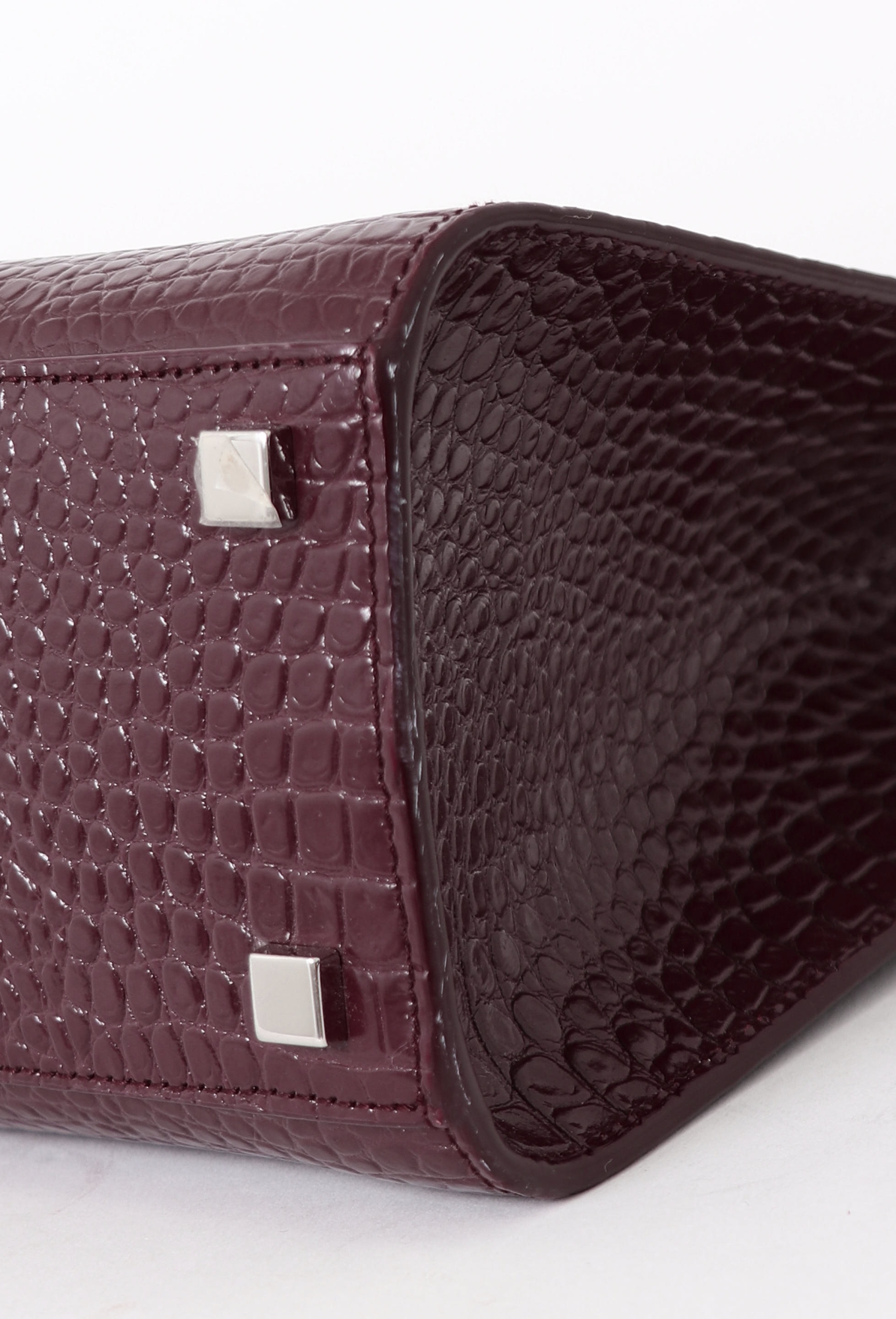Crocodile Embossed Manhattan Tote Bag - Saint Laurent | Authentic 