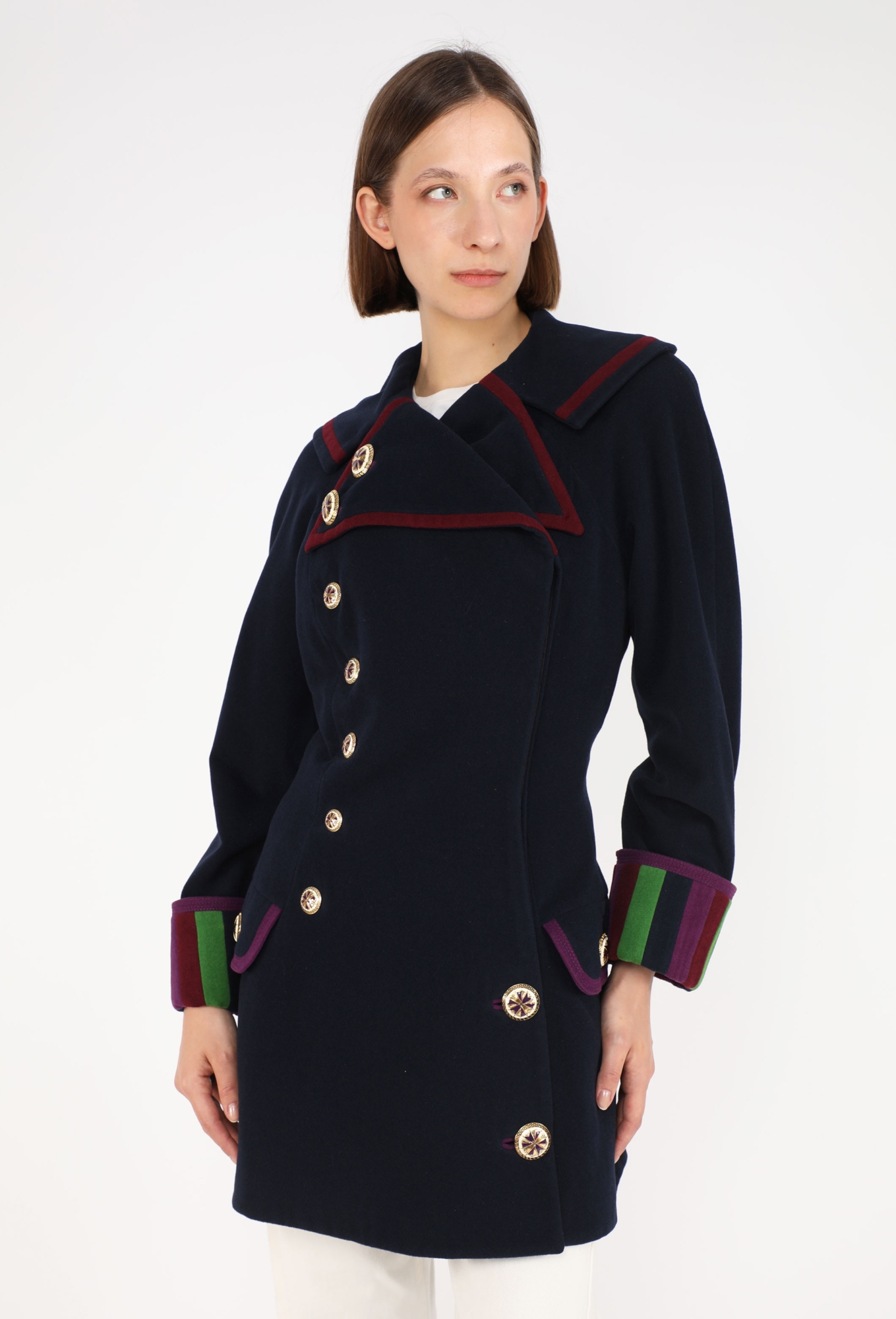Cashmere Sailor Peacoat, Fall 1993 - Gianni Versace | ReSee