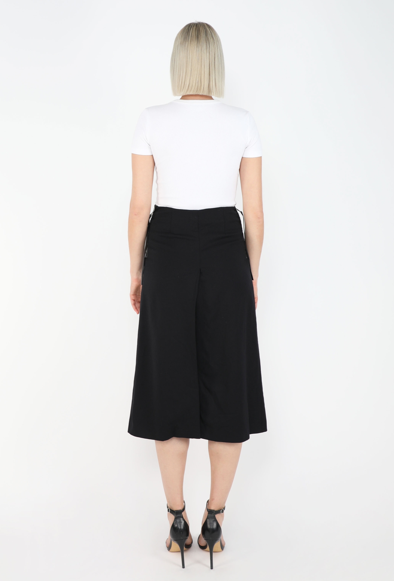 Leather Trim Slit Skirt, F/W 1998 - Prada | ReSee