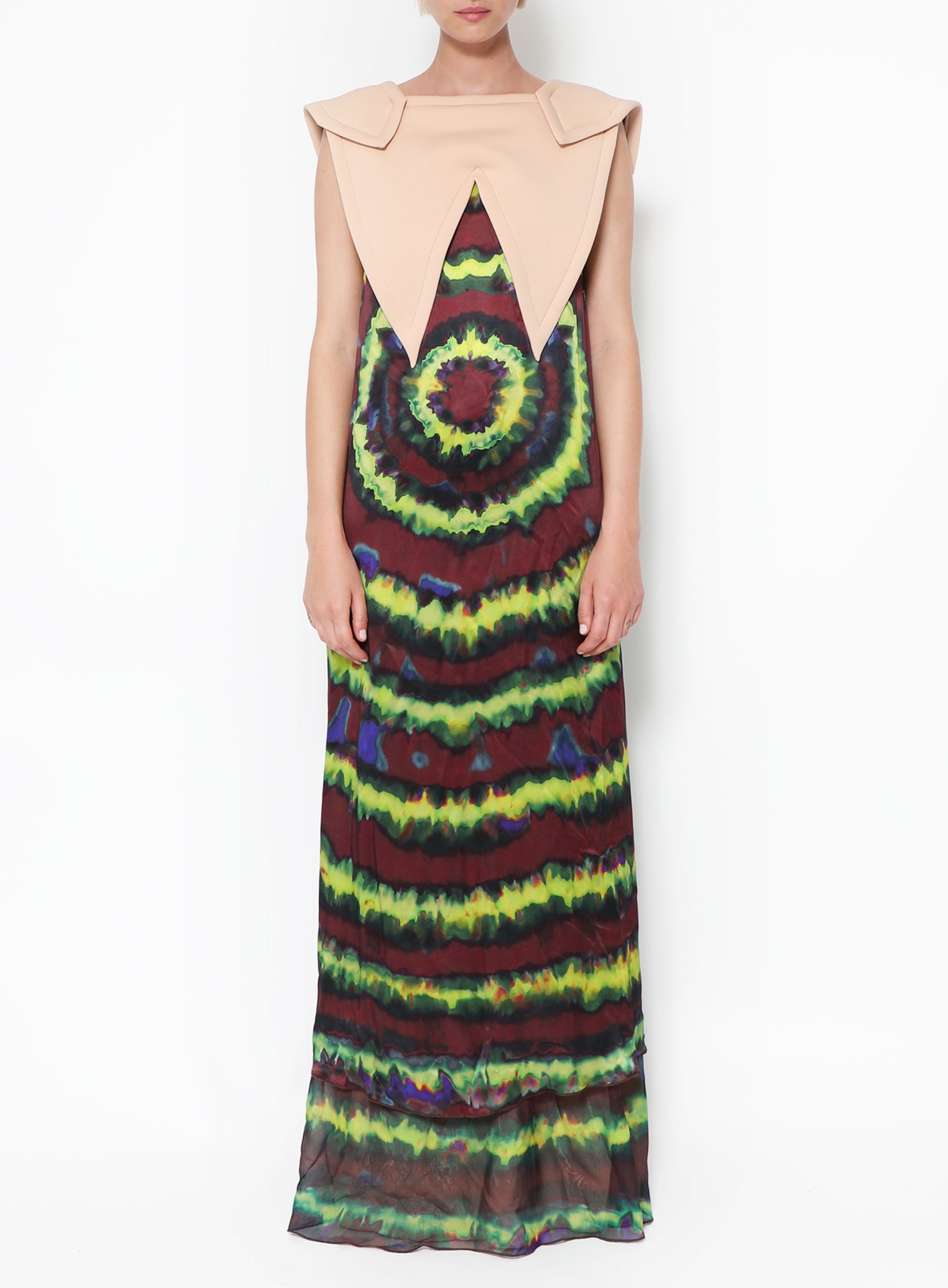 Rodarte F/W 2013 Silk Tie-Dye Dress Multicolor