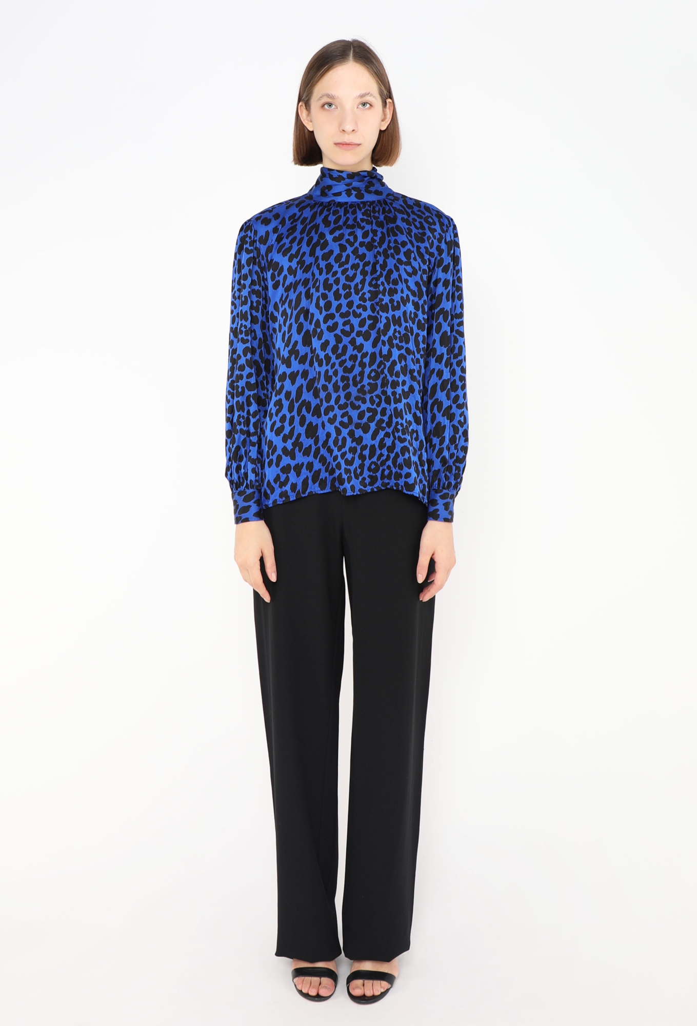 Leopard Silk Lavallière Blouse - Saint Laurent | ReSee