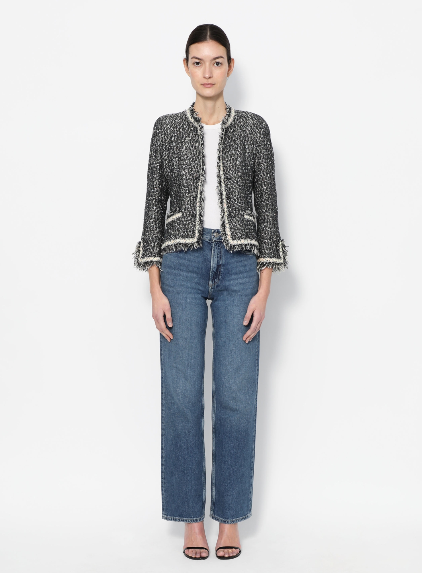 Iridescent Frayed Tweed Jacket | Authentic & Vintage | ReSee